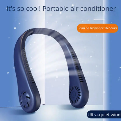 1200mAh Portable Outdoor Sports mini Air Cooling small neck Fan USB Large Wind Powered Wireless Bladeless neck Fan