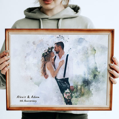 ColorSplash - Personalized Watercolor Canvas Portrait