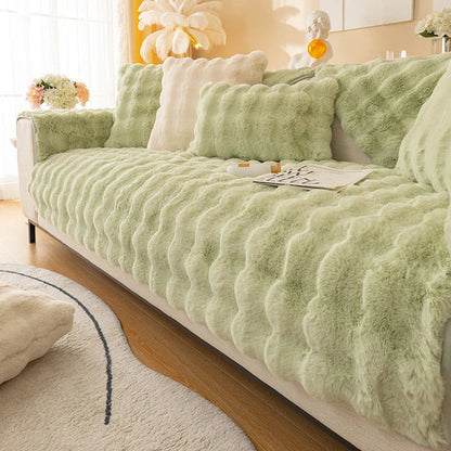 PlushLounge - Super Soft Shaggy Universal Non-slip Plush Sofa Cover